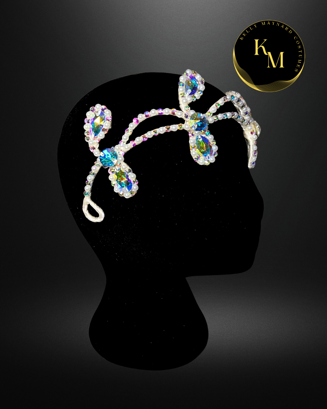 “Rachel” Headpiece White AB