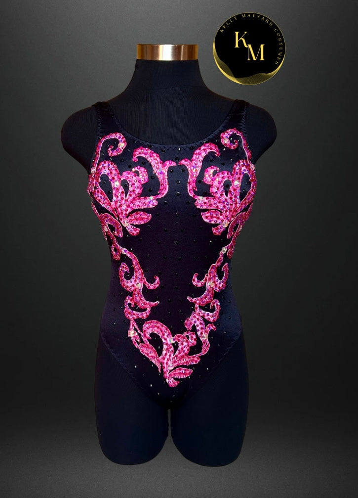 Pink and Black Leotard