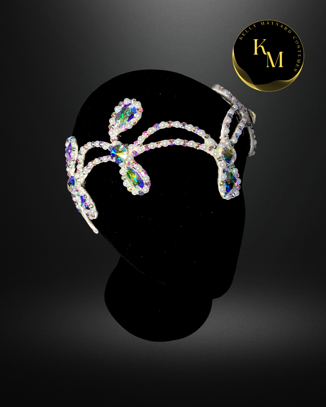 “Rachel” Headpiece White AB